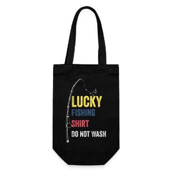Lucky Fishing Shirt Do Not Wash - Gift Bag for Bottles - black - Front