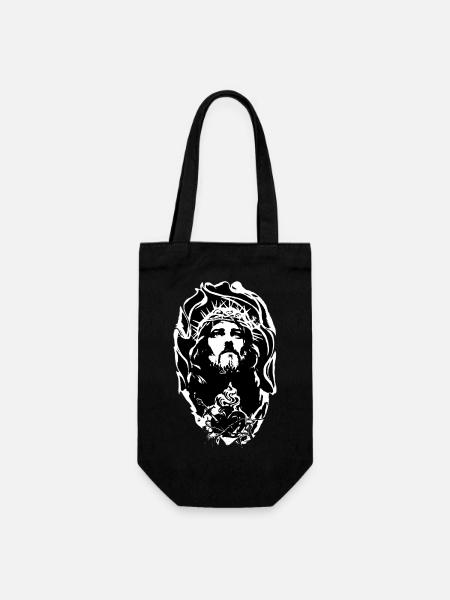 Dessin religieux catholique - Mode gothique - Sac à bouteille - noir