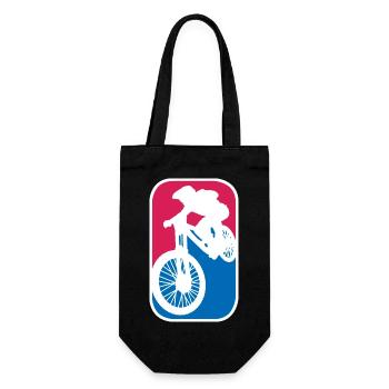 Mountainbike Downhill Fahrrad mtb logo Geschenk - Geschenkbeutel für Flaschen - Schwarz - Vorne