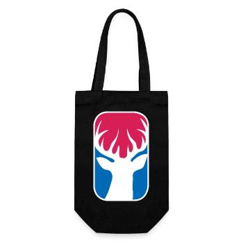 Jäger Lustig Rehbock Hirsch Trophäe Jagd Geschenk - Geschenkbeutel für Flaschen - Schwarz - Vorne