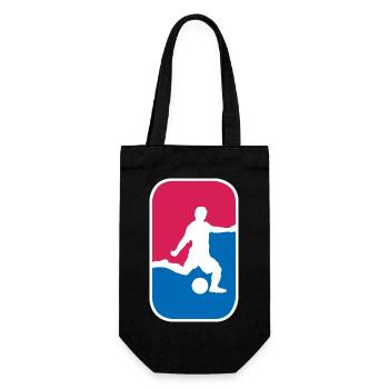 Fußball Kicker Soccer WM Fan lustiges Geschenk - Geschenkbeutel für Flaschen - Schwarz - Vorne