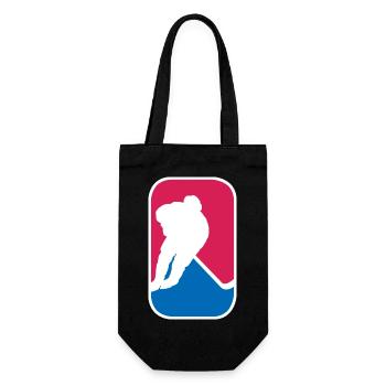 Eishockey Hockey Sport Logo lustig Geschenk - Geschenkbeutel für Flaschen - Schwarz - Vorne