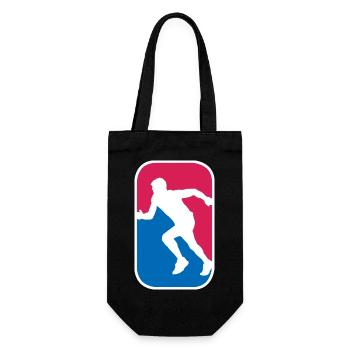 Rennen Laufen Marathon Sprint lustige Geschenk - Geschenkbeutel für Flaschen - Schwarz - Vorne