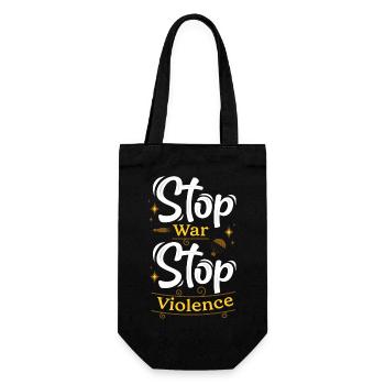 Stop war Stop violence - Gift Bag for Bottles - black - Front