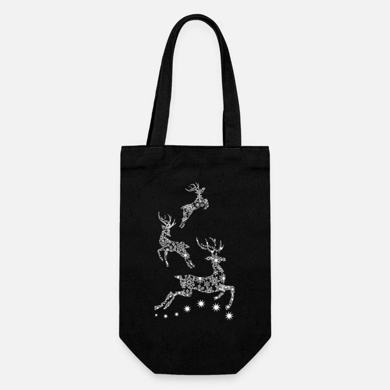 Renos de Navidad - Rennes de Noël - Sac à bouteille - noir