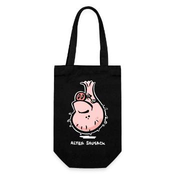 Sausack - Geschenkbeutel für Flaschen - Schwarz - Vorne