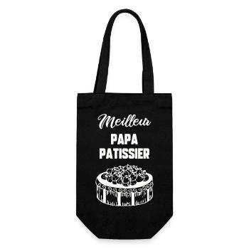 Meilleur papa pâtissier - Sac à bouteille - noir - Devant