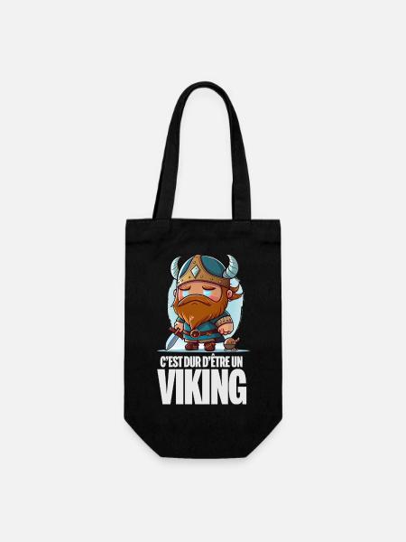 C'est dur d'être un viking humour dessin rigolo - Sac à bouteille - noir