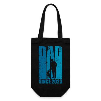 DAD SINCE 2023 DAD-TO-BE - Gift Bag for Bottles - black - Front
