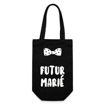 Futur marié - Sac à bouteille - noir - Devant