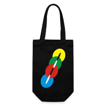 Channel 1 large - Gift Bag for Bottles - black - Front