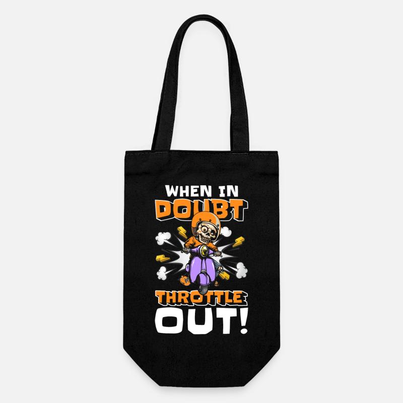 Retro Cartoon Character Cartoon Illustration - Gift Bag for Bottles - black