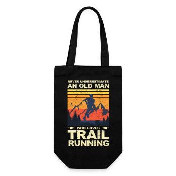 Trail Runner Running Jogging Jogger I Gift - Gift Bag for Bottles - black - Front