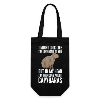 Capybara rodent - Gift Bag for Bottles - black - Front