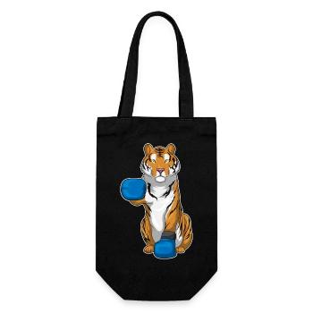 Tiger Boxer Boxing Gloves Boxing - Gift Bag for Bottles - black - Front
