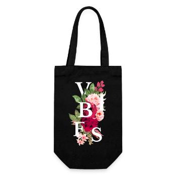 Vibes flowers - Gift Bag for Bottles - black - Front