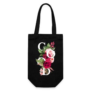 Good flowers - Gift Bag for Bottles - black - Front