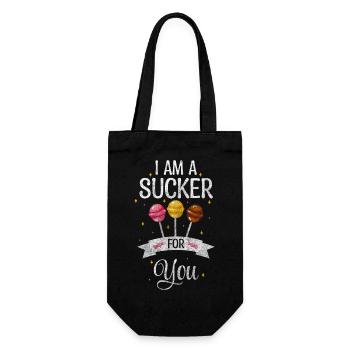 Schokolade Zucker Muffin Gebäck - Geschenkbeutel für Flaschen - Schwarz - Vorne