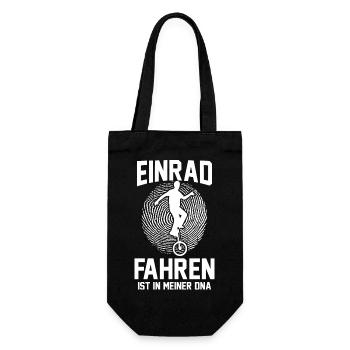 Kunstrad Fahrrad Einrad - Geschenkbeutel für Flaschen - Schwarz - Vorne