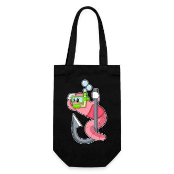 Pêche à l’hameçon Worm Angler - Sac à bouteille - noir - Devant