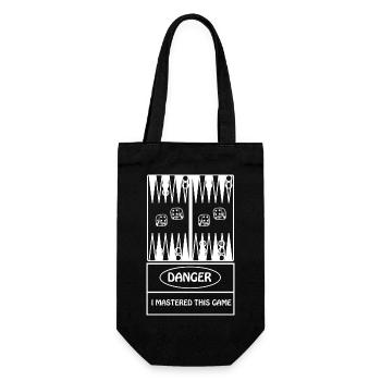 Boardgame Chess Backgammon Game Night - Gift Bag for Bottles - black - Front