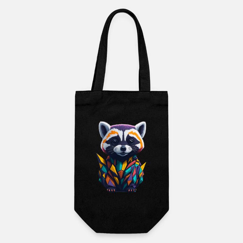 Racoon 2 - Gift Bag for Bottles - black