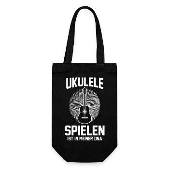 Gitarre Musiker Musikinstrument Ukulele - Geschenkbeutel für Flaschen - Schwarz - Vorne