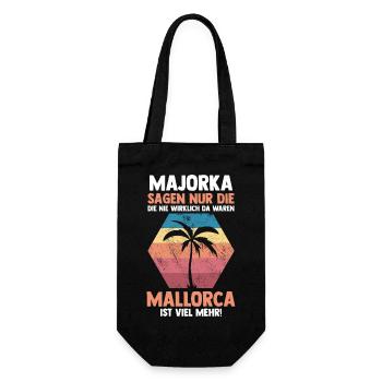 Party Urlaub Mallorca - Geschenkbeutel für Flaschen - Schwarz - Vorne