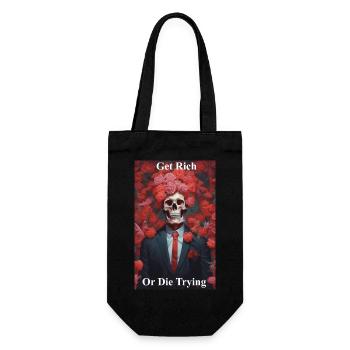 Get Rich Or Die Trying - Gift Bag for Bottles - black - Front