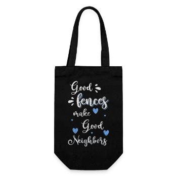 Nachbarschaft Humor - Geschenkbeutel für Flaschen - Schwarz - Vorne