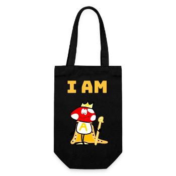 I am A - Geschenkbeutel für Flaschen - Schwarz - Vorne