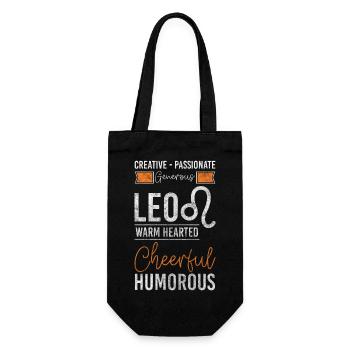 Zodiac sign August Leo - Gift Bag for Bottles - black - Front