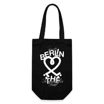 Tempelhofer Feld Skate - Geschenkbeutel für Flaschen - Schwarz - Vorne