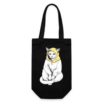 Kroki le chat à capuche - Sac à bouteille - noir - Devant