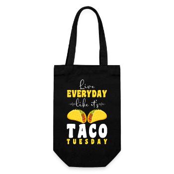 Mexikanisch Feinschmecker Sombrero Burrito - Geschenkbeutel für Flaschen - Schwarz - Vorne