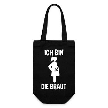 Braut Junggesellinnenabschied Junggesellenabschied - Geschenkbeutel für Flaschen - Schwarz - Vorne