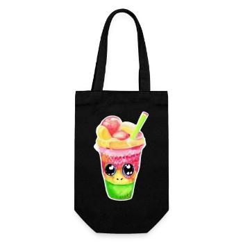 Bubble Tea Kawaii - Gift Bag for Bottles - black - Front