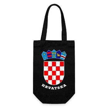 Croatie patriotique drapeau d’origine balkanique - Sac à bouteille - noir - Devant