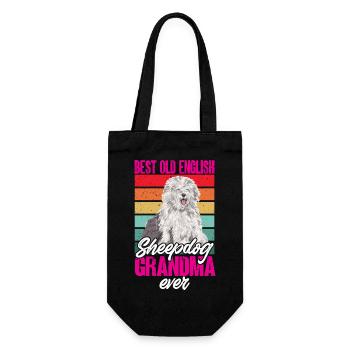 Old English Sheepdog Sheepie Bobtail - Gift Bag for Bottles - black - Front
