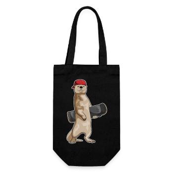 Otter Skater Skateboard Sport - Gift Bag for Bottles - black - Front