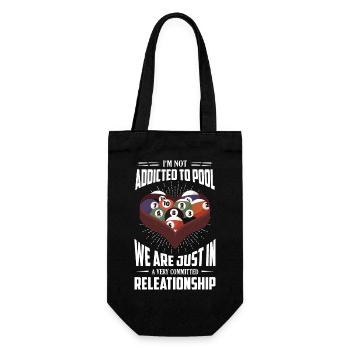 I'm Not Addicted To Pool Billiard Player Billard P - Geschenkbeutel für Flaschen - Schwarz - Vorne