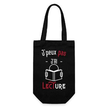 j'peux pas j'ai lecture - Sac à bouteille - noir - Devant