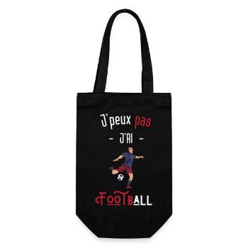 j'peux pas j'ai football - Sac à bouteille - noir - Devant