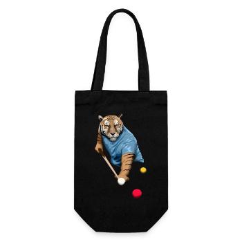 CHAT JOUANT AU SNOOKER, BILLARD, BILLARD TIGER - Sac à bouteille - noir - Devant