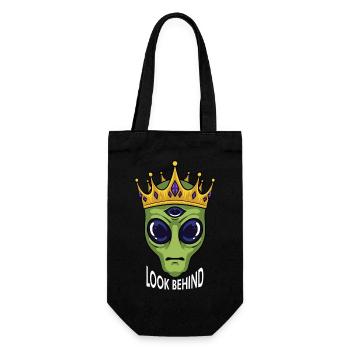 Alienkönig - Geschenkbeutel für Flaschen - Schwarz - Vorne