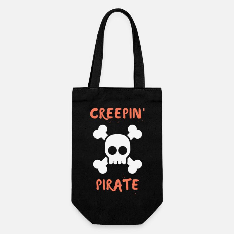 Creepin Pirate - Gift Bag for Bottles - black