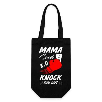 Boxing mama said knock you out - Gift Bag for Bottles - black - Front
