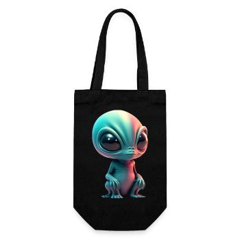 Joyeux Halloween mignon extraterrestre effrayant drôle effrayant - Sac à bouteille - noir - Devant