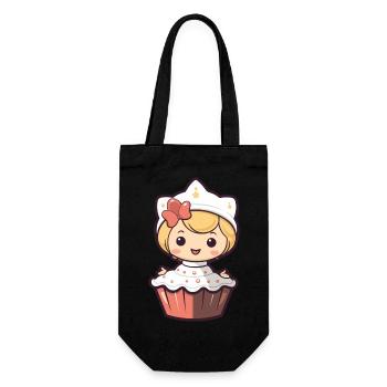 Backfee Fee Backen Kuchen - Geschenkbeutel für Flaschen - Schwarz - Vorne