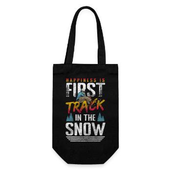 Schnee Piste Tailgrab Winterurlaub - Geschenkbeutel für Flaschen - Schwarz - Vorne